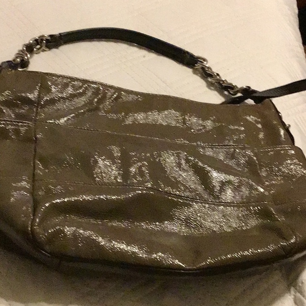 Coach Shiny Olive Shoulder Bag - Picture 3 of 9